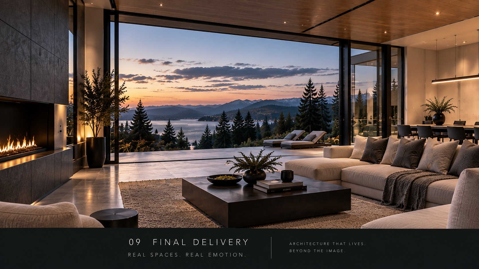 A refined final interior image with balanced window detail